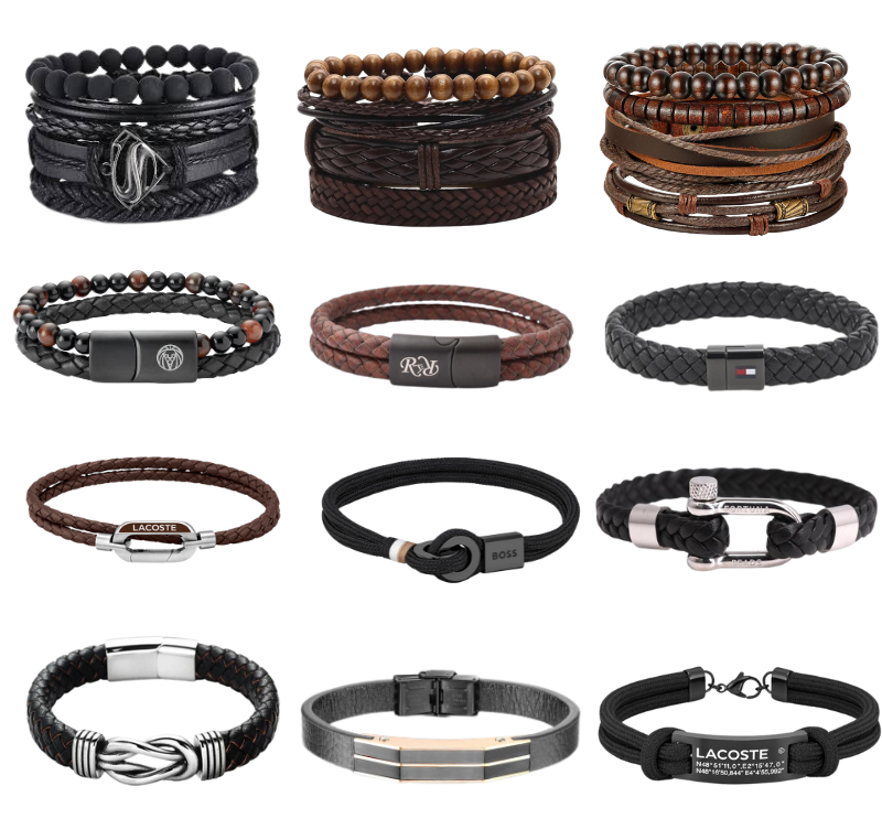 Bracelet en cuir pour homme