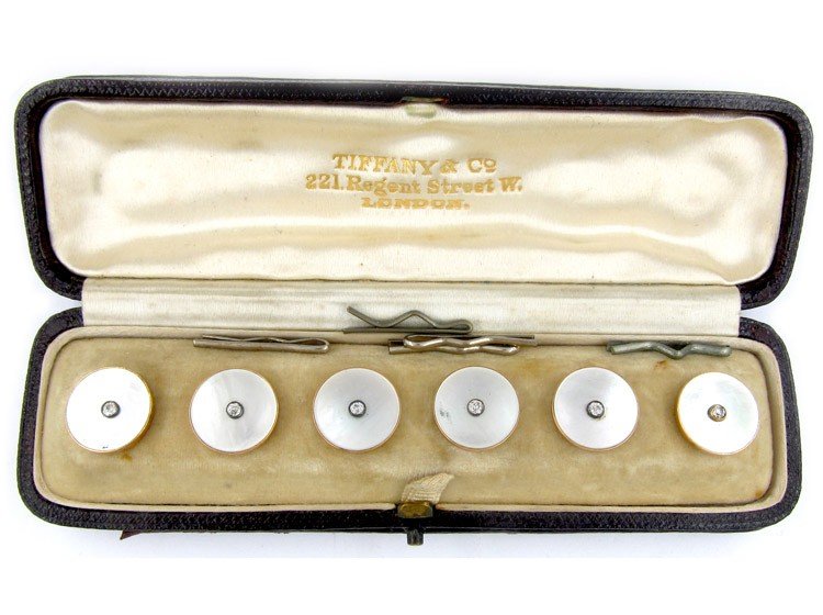 Broches Diamant Plaque Or Vintage Tiffany