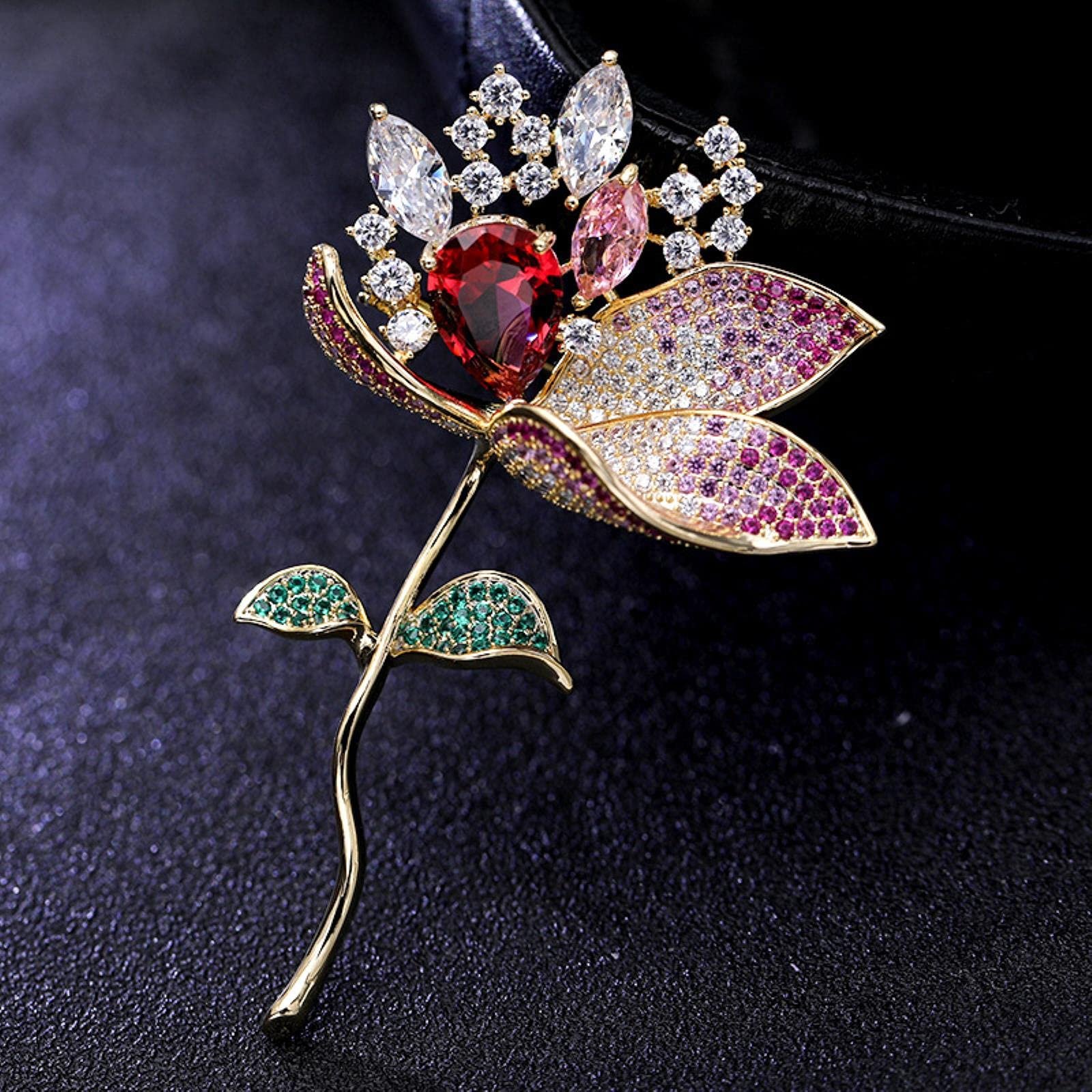 Broches florales Gris