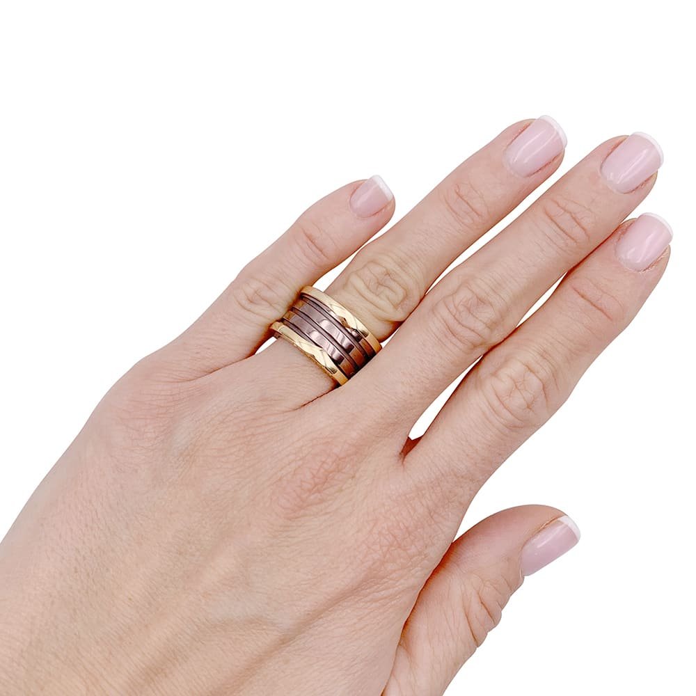 Bulgari Bagues Argent Titane - Rose