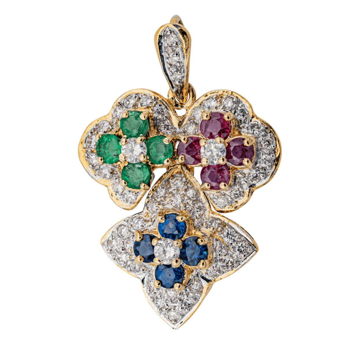 Bulgari Rose Pendentifs Avec Diamants 329 Titane