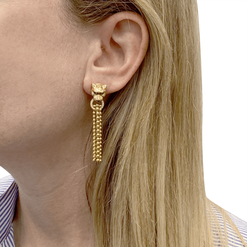 Cartier Boucles Oreilles Pendants Acier Inoxydable