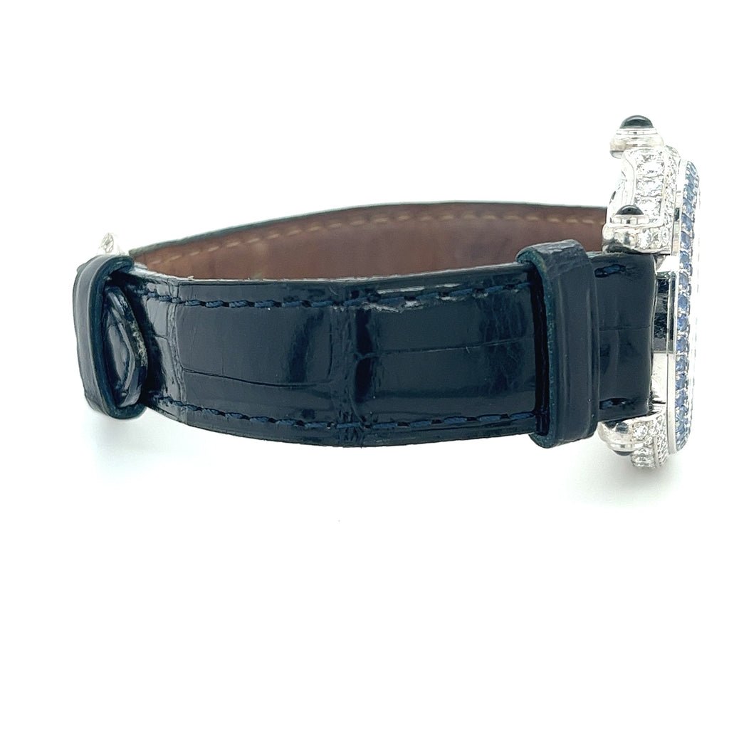 Chopard Ensembles Collier Bracelet Et Boucles Doreilles Cuir Veritable - Bleu