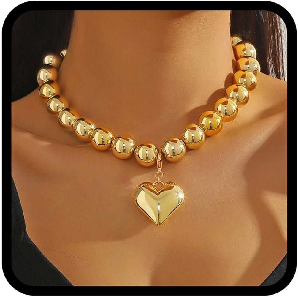 Collier en Or 18K avec Pendentif Ceur