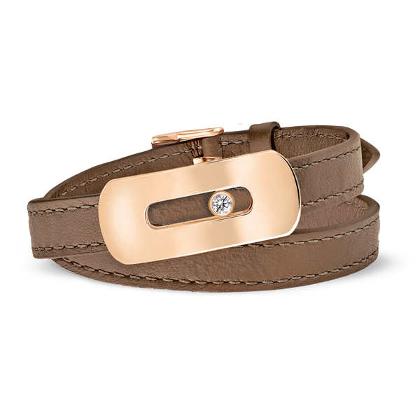 Contemporain Bracelets En Cuir Marron - Messika