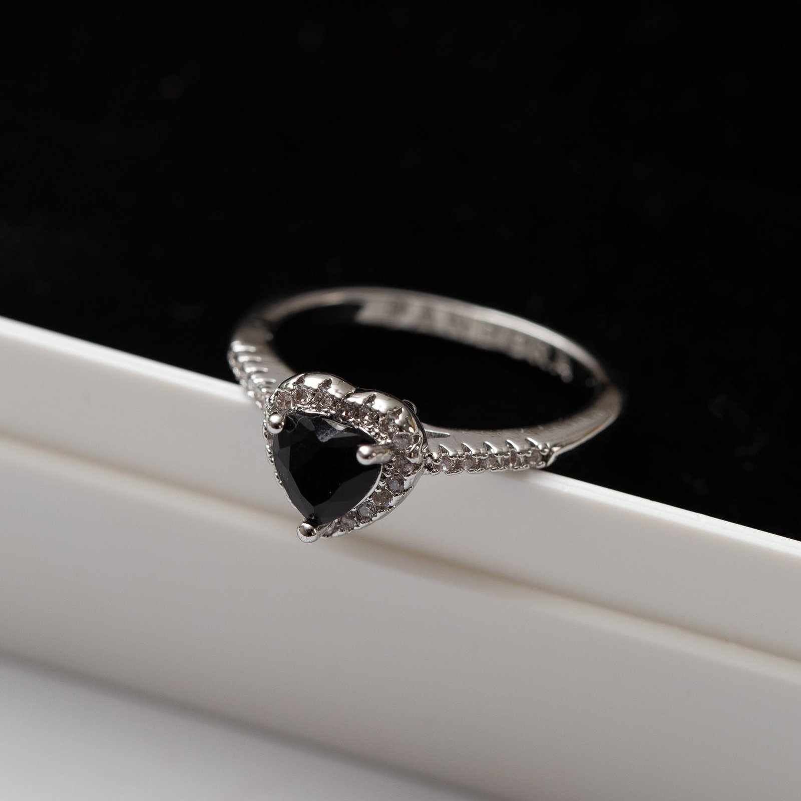 Elegant Bagues Minimalistes Noir - Pandora