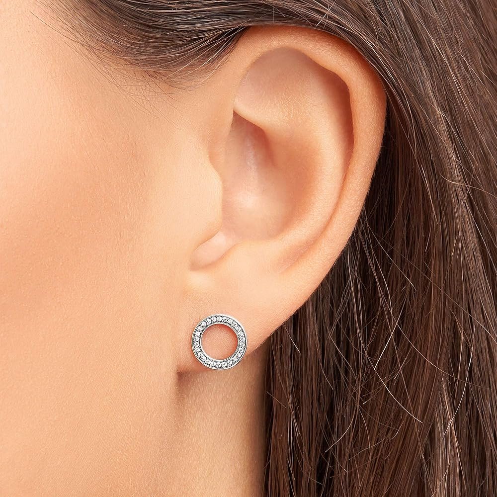 Elegant Boucles Doreilles Pendantes Or 18K Pandora