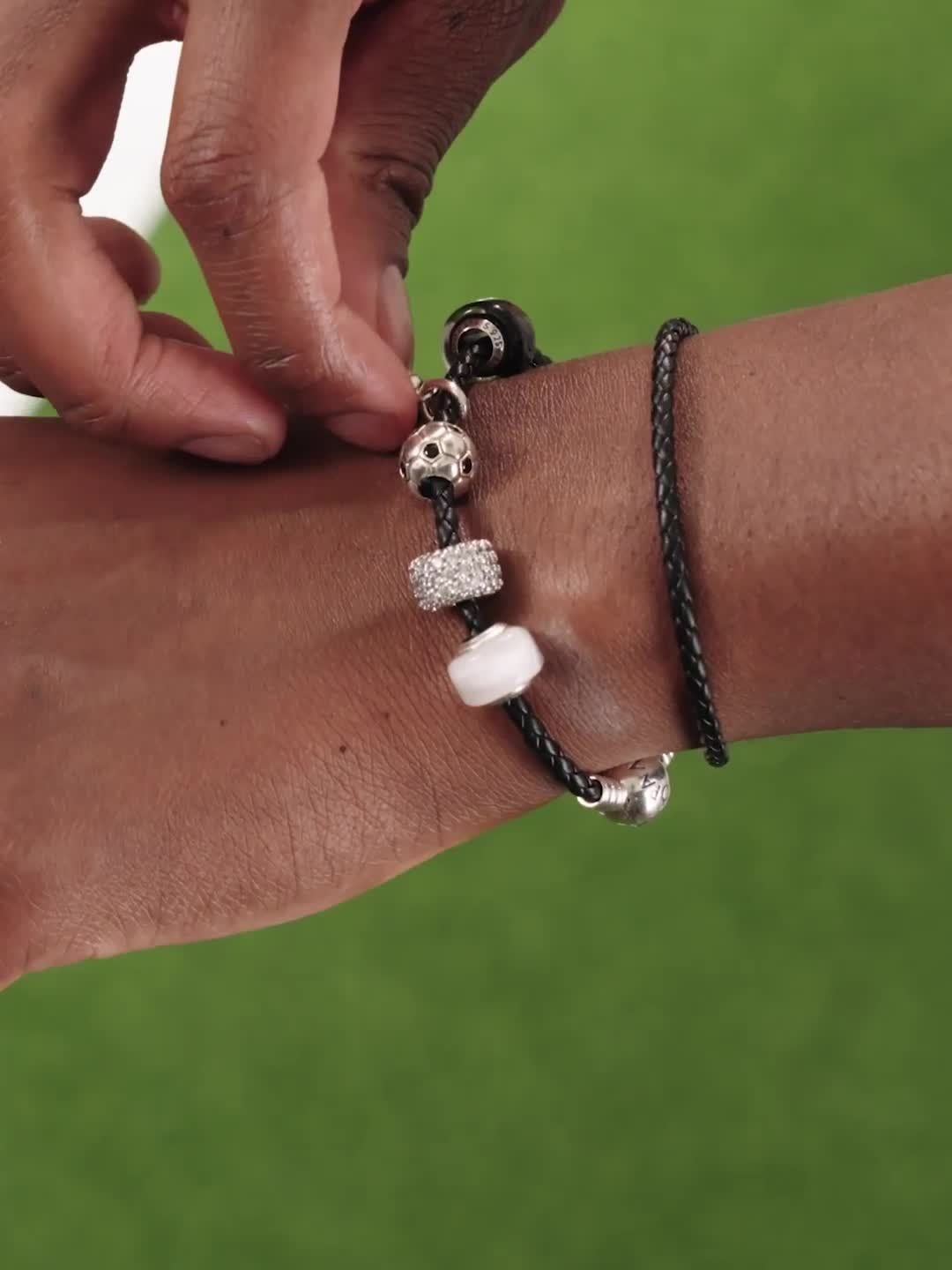 Elegant Bracelets Argent Noir - Pandora