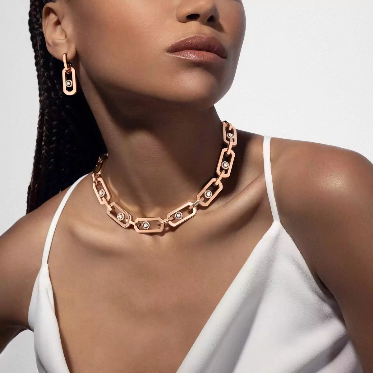 Messika Ensembles Collier Bracelet Et Boucles Doreilles Or Rose