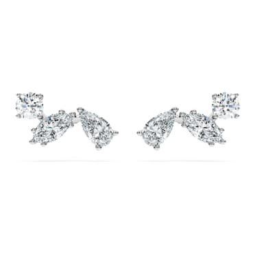 Moderne Boucles Doreilles En Diamant Argent 925 Swarovski
