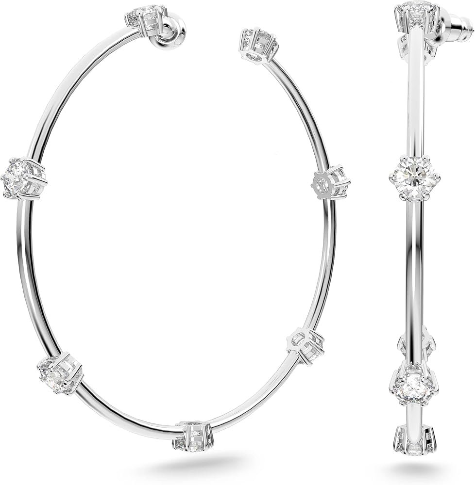 Moderne Boucles Doreilles Pendantes 292 Blanc - Swarovski