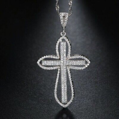 Pandora Emeraude Pendentifs Croix Argent 925