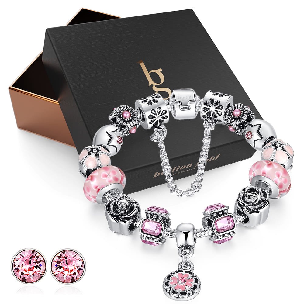 Pandora Noir Broches En Perles Or 18K