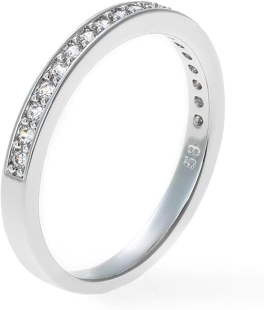 Swarovski Bagues Minimalistes Argent 925 - Blanc
