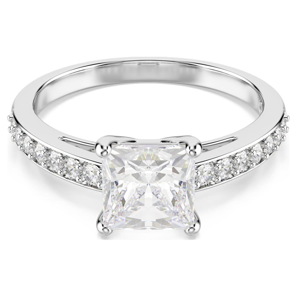 Swarovski Blanc Ensembles Collier Et Bague Argent 925