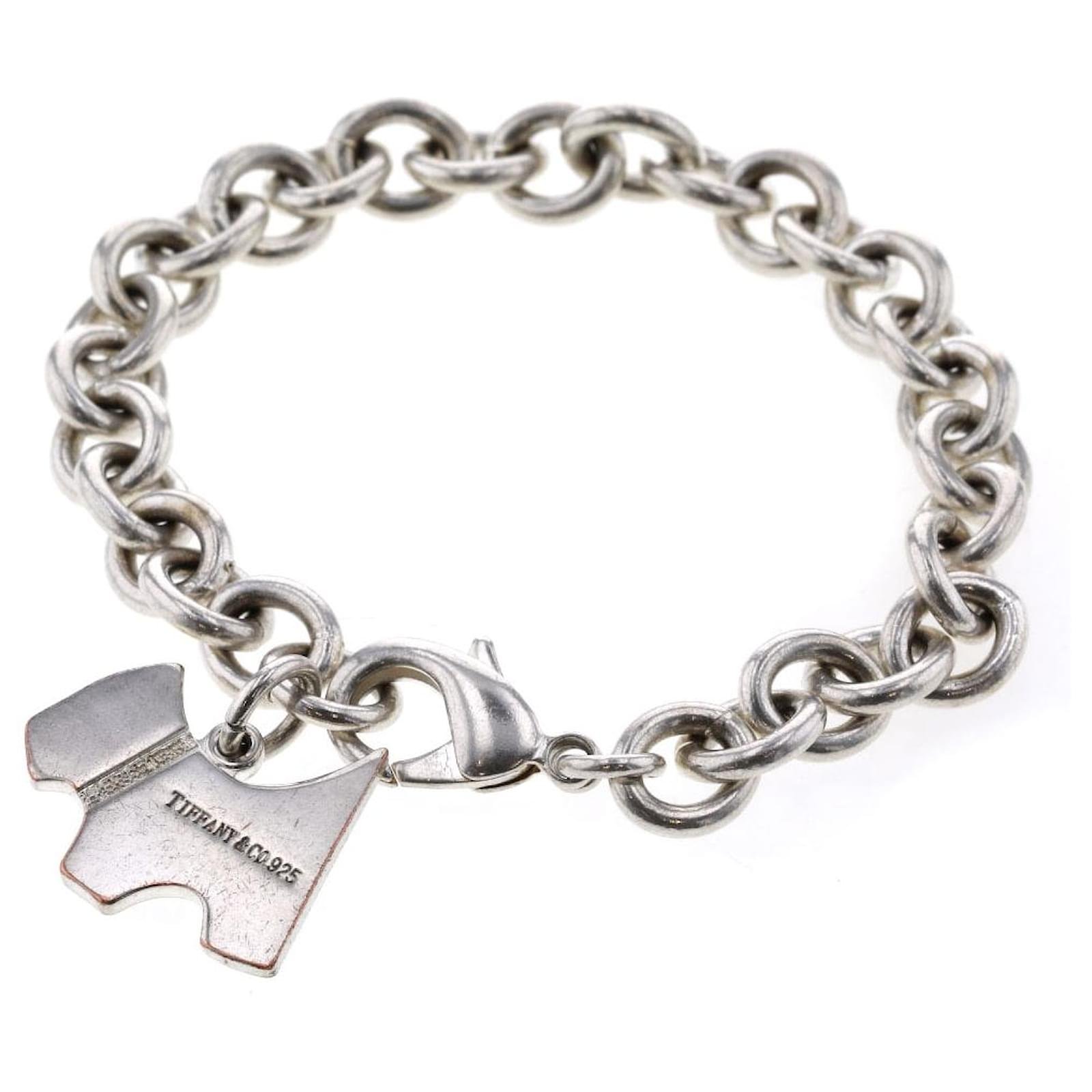 Tiffany Argent Bracelets Breloques Plaque Or