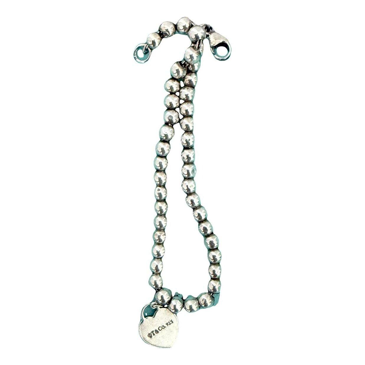Tiffany Bracelets Perles Plaque Or - Argent
