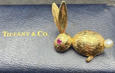 Tiffany Broches Animaux Vintage - Plaque Or