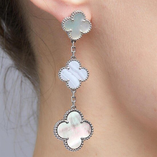 Van Cleef Boucles Oreilles Pendants Cristal