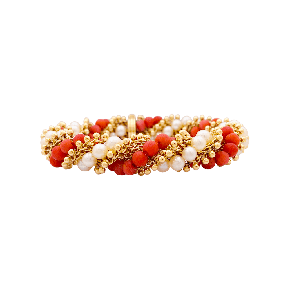 Van Cleef Broches Perles Cristal - Rouge