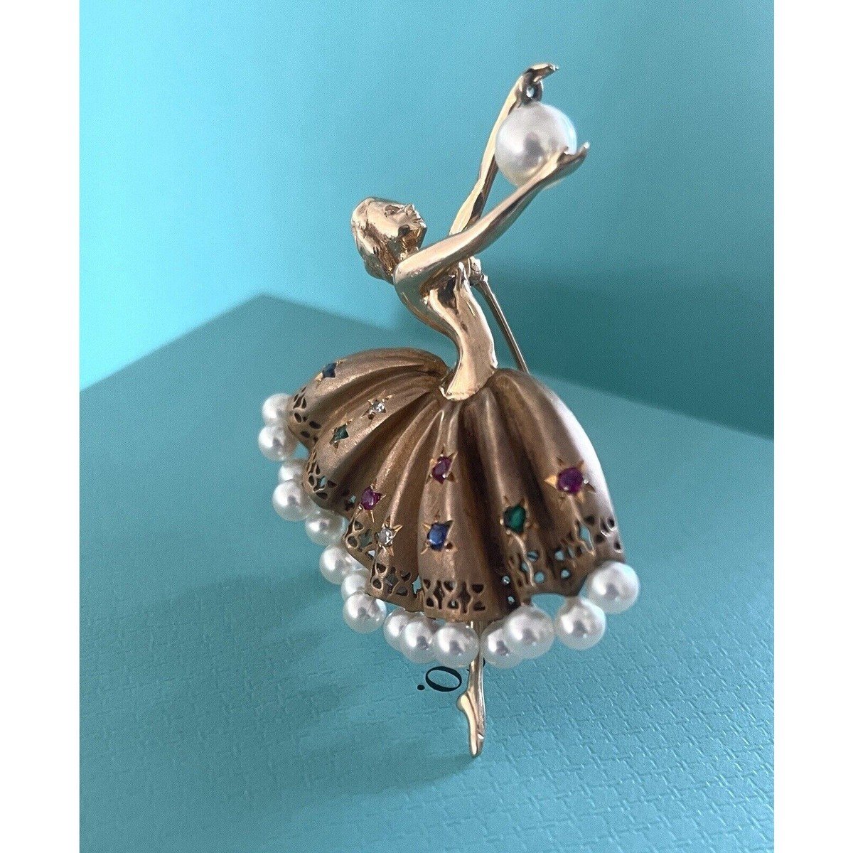 Vintage Broches Perles Argent - Tiffany