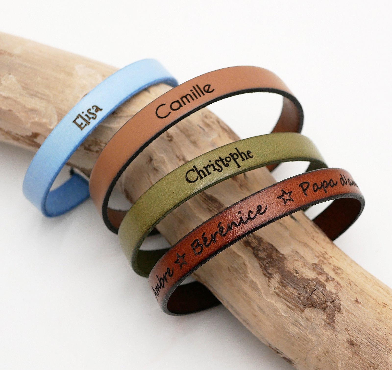 Christophe Bordeaux Bracelets En Cuir Nacre