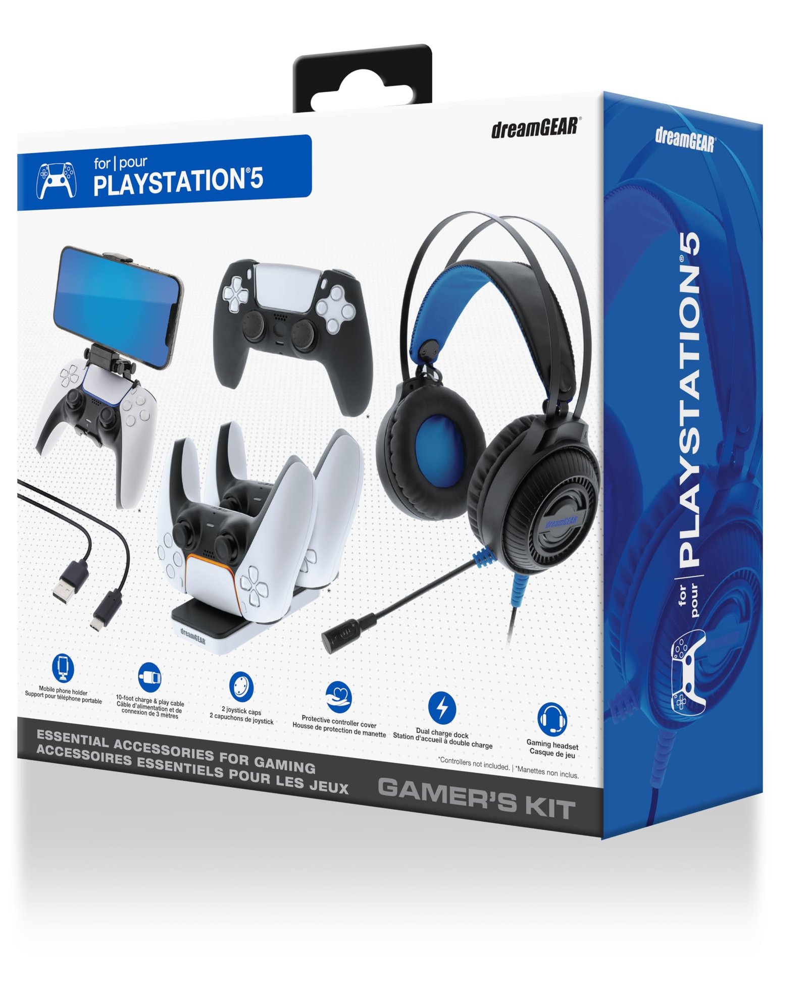 dreamGEAR Gamer's Kit PS5 - Casque Gaming & Station de Charge