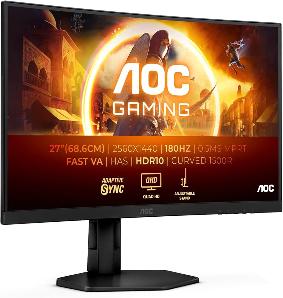Moniteur 4K 27" avec taux de rafraechissement 144Hz pour le gaming.