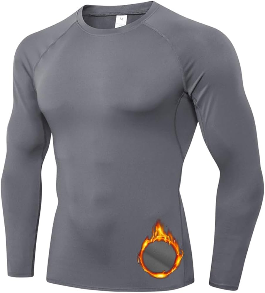 Men's Thermal Tops Compression Long Sleeve Breathable Underwear Winter