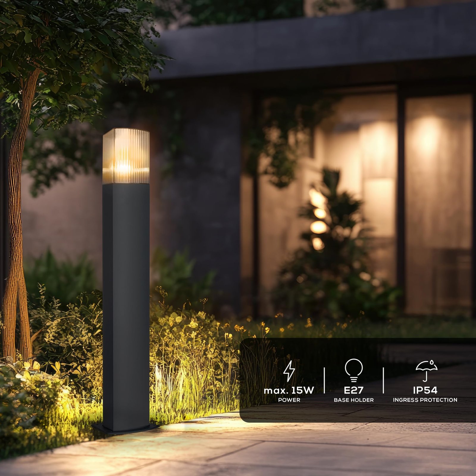 lampe exterieur detecteur de mouvement sur pied