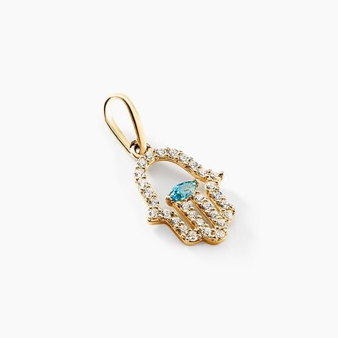 Histoire d'Or Pendentifs En Or Zirconium - Turquoise
