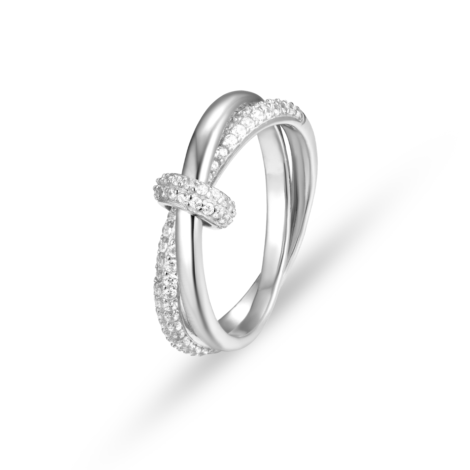 Swarovski Blanc Bagues Avec Diamants 2 Argent 925
