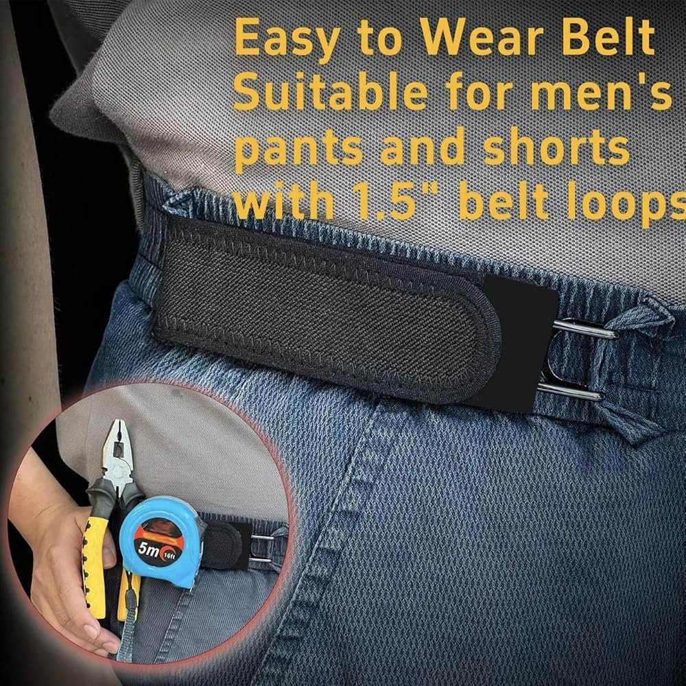 2PCS No Buckle Belts For Men Women, Side Belt Without ...