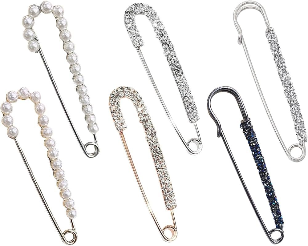 6 Pièces Épingles De Sûreté, Broches En Diamant ...