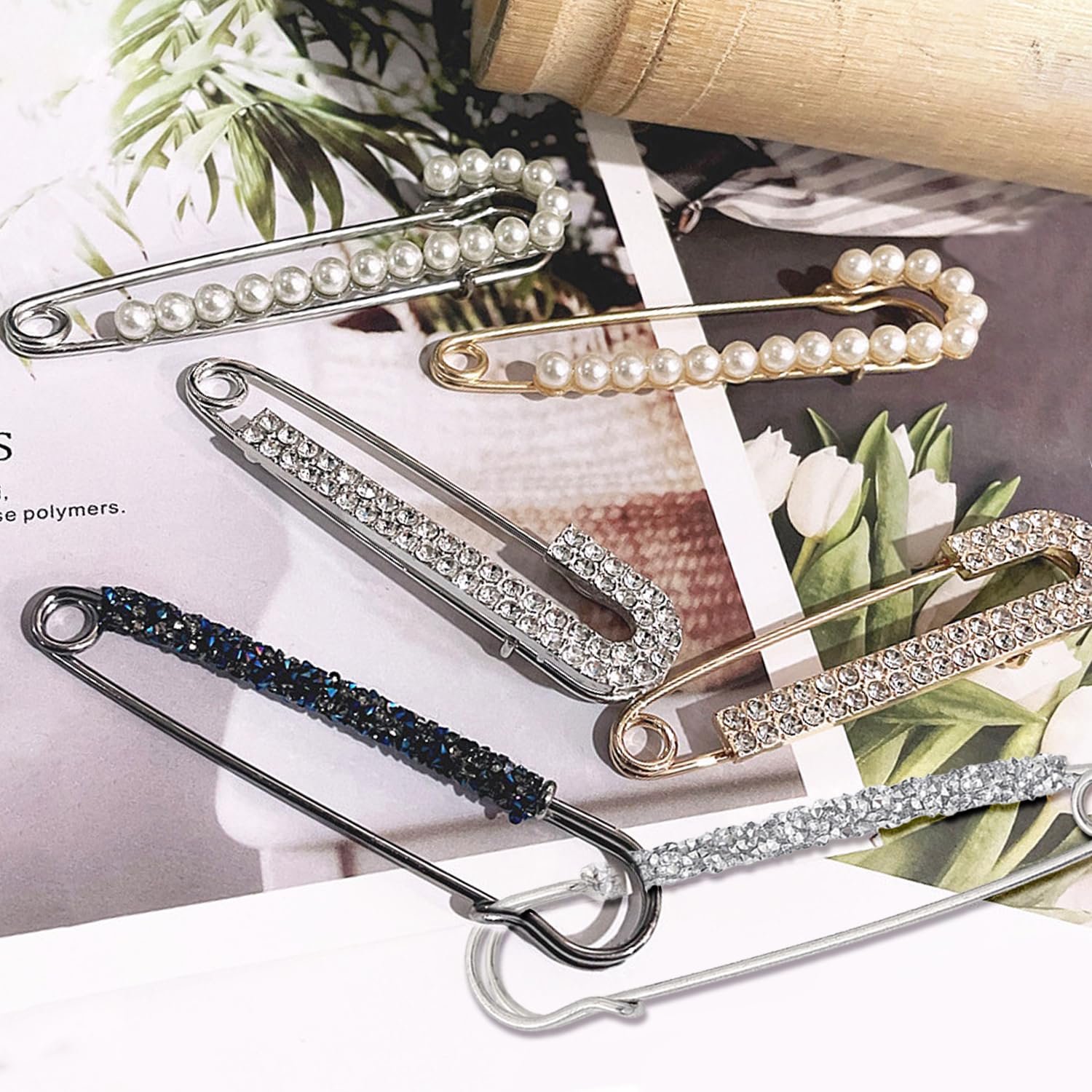 6 Pièces Épingles De Sûreté, Broches En Diamant ...