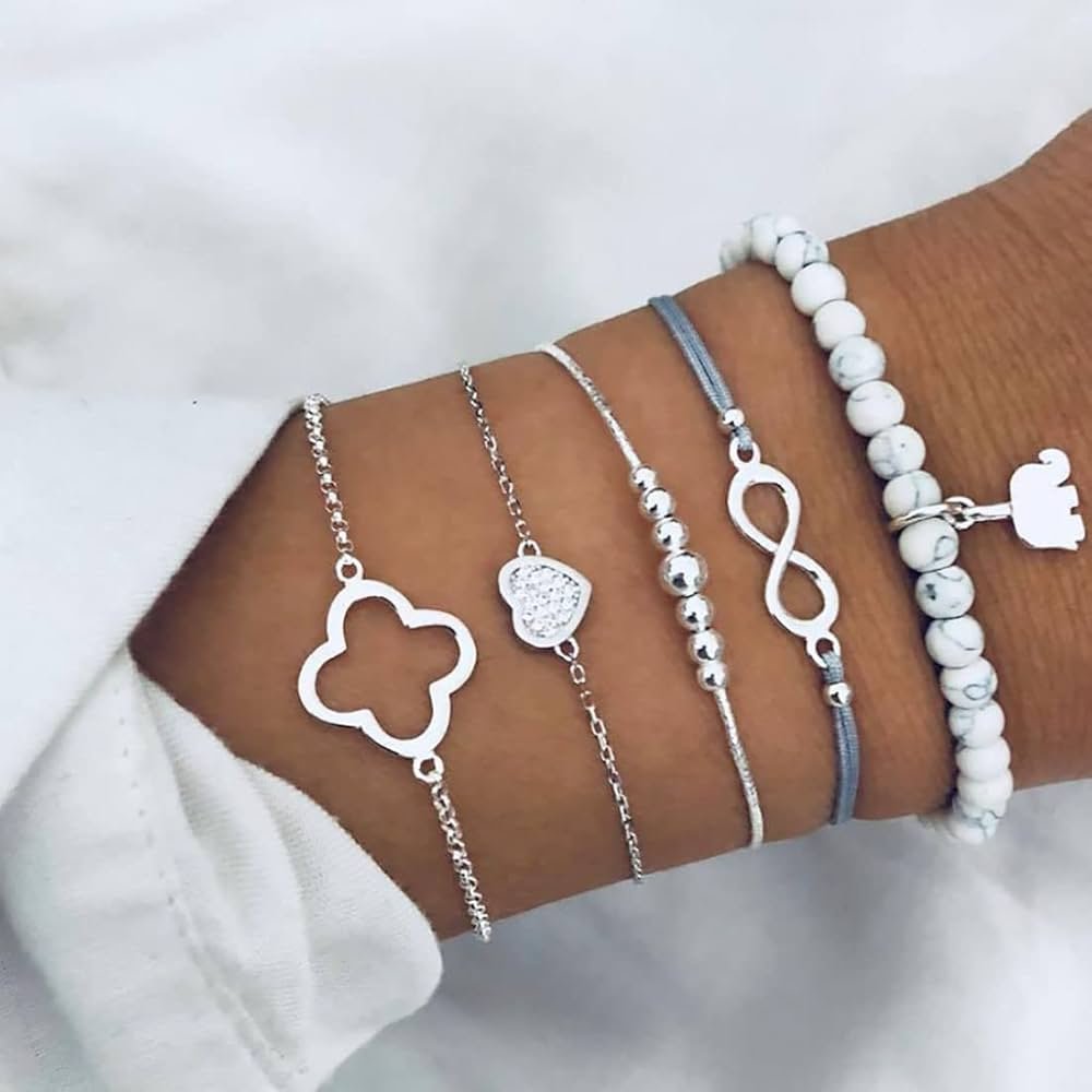 Dochais Bracelet Chaine de Main Femme Or 14K / Argent Reglable