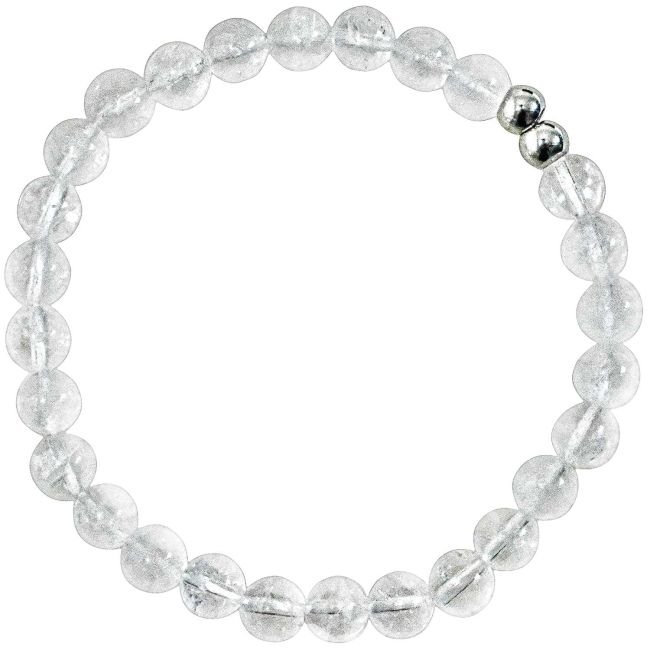 Bracelet en Pierres Naturelles 6 mm pour Femme et Homme, Bracelets en Perleslastiques de Cristal T