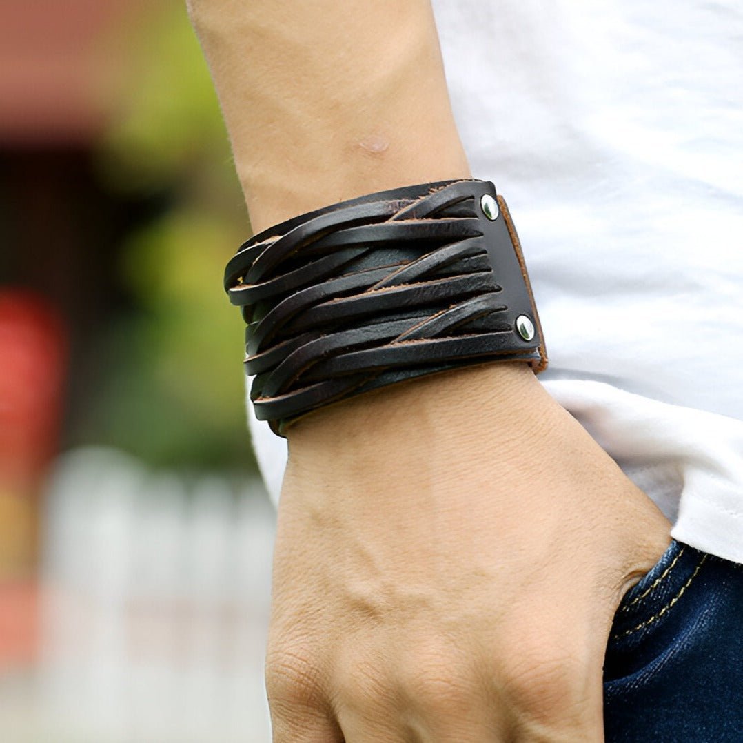 Bracelets en cuir Vert