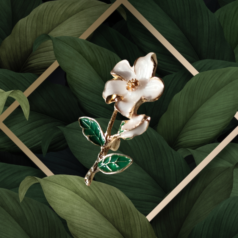 Broches florales Rose