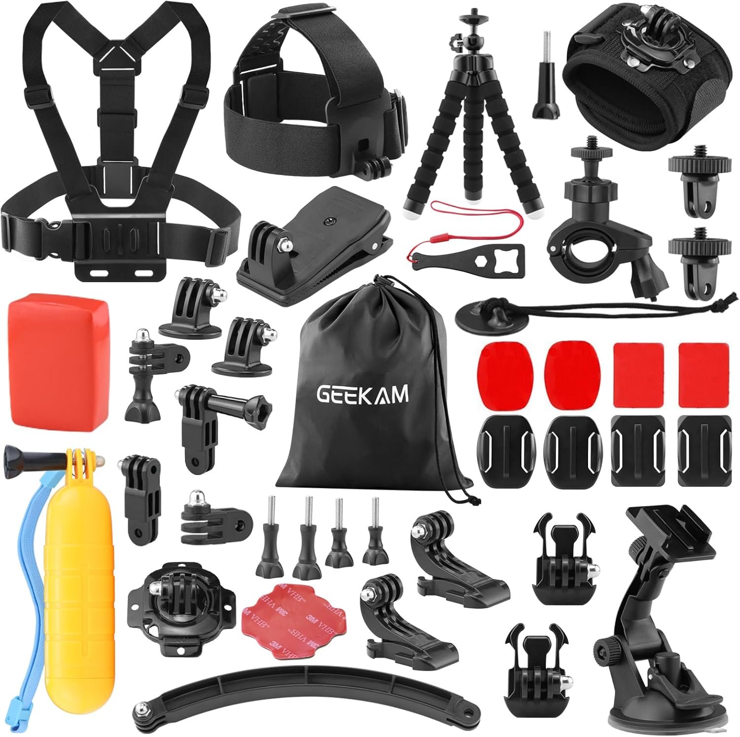 GeeKam Kit Accessoires Caméra Sport, Compatible avec GoPro ...