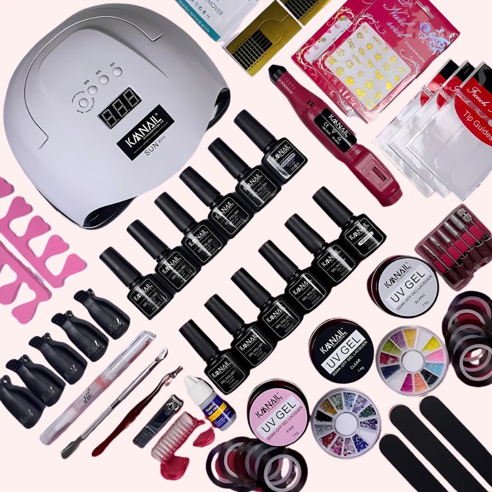 Kit manucure gel UV professionnel coffret