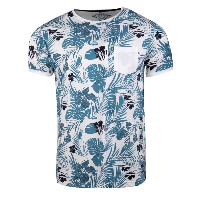 T-Shirt Homme Manches Courtes Motif Tropical