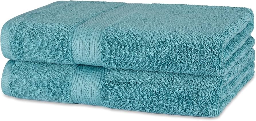 Amazon Basics Large Size Bath Sheet - 100% Organic Cotton Fade ...