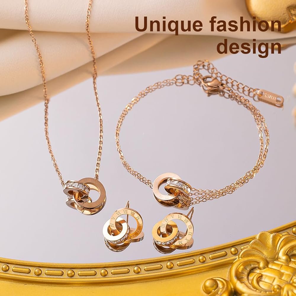 ARHZ parures pour femme, ensemble composé d'un collier, d'un ...