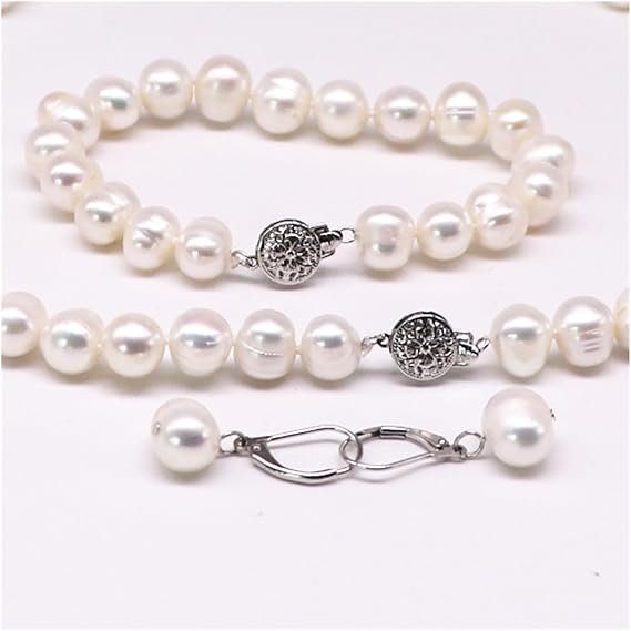 BAFAFA Ensembles de bijoux en perles d'eau douce, collier ...