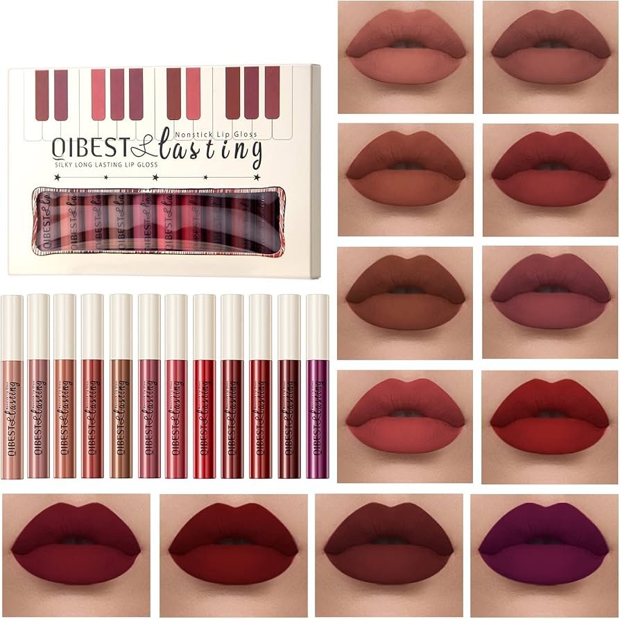Beauté Set Velvety Waterproof Pencil Lasting Long Liquid + Lipstick ...