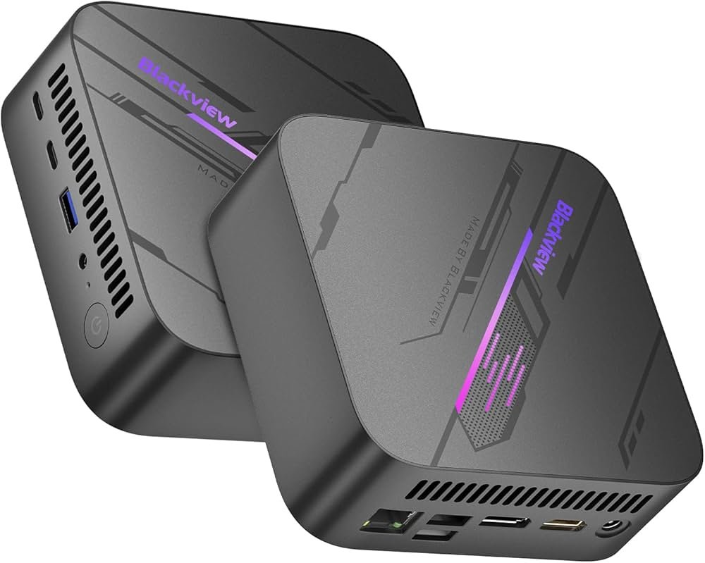 Blackview MP100 Mini PC 2025 Win11 Pro, AMD Ryzen 7 ...