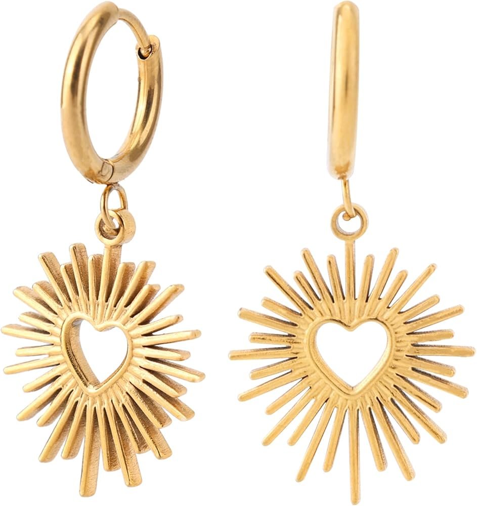 Boucle D'oreille Soleil En Or