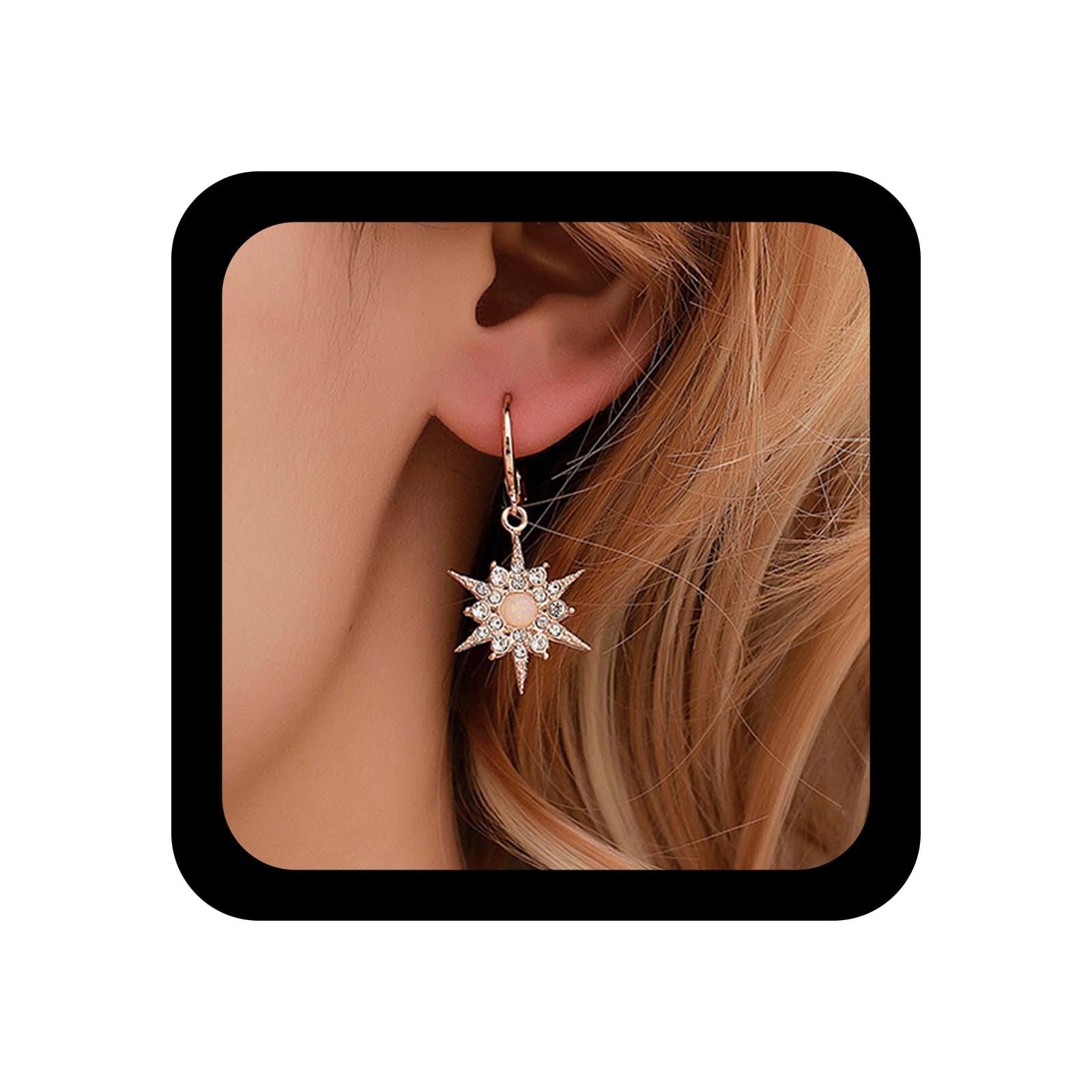 Boucle D'oreille Soleil En Or