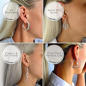 Boucle Oreille En Argent Massif